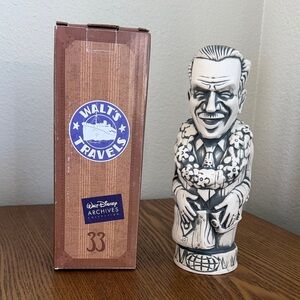 Disney Black and White Tiki-Style Character Figurine with Box